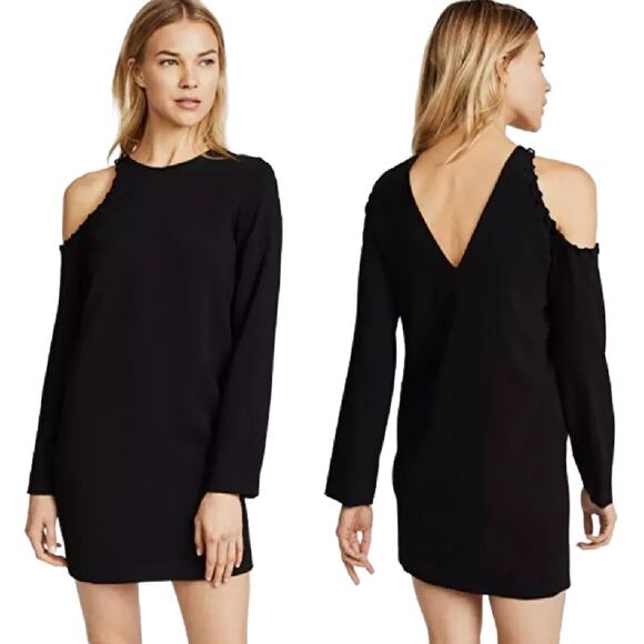 IRO Dresses & Skirts - IRO Breen Black Crepe Cutout Long Sleeve Mini Dress Size 40 / Large / 8 Shift